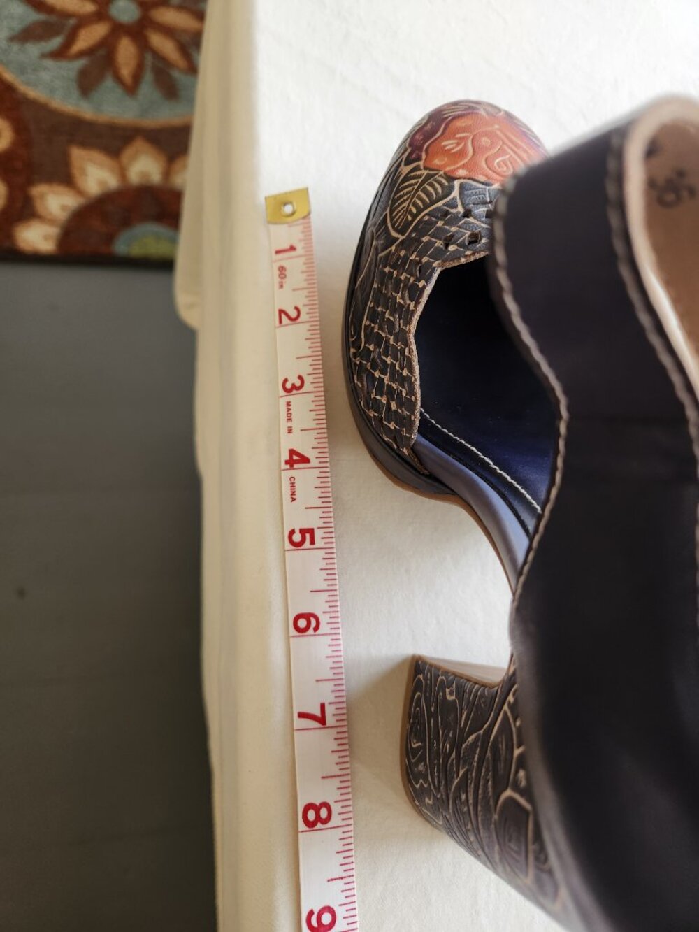 L'Artiste by Spring Step Debbihary Sandal/Heels Navy Multi Size 36 US 5.5-6 NIB - Picture 12 of 16